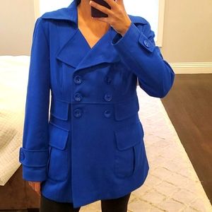 WOMEN'S ROYAL BLUE TRNECH COAT JACKET